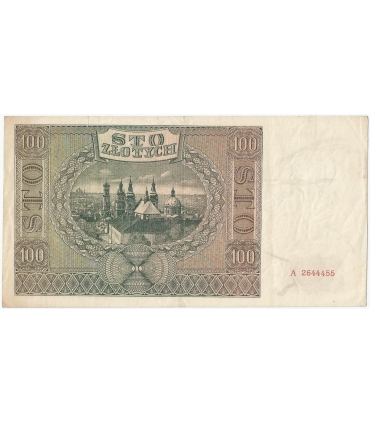 Banknot 100 złotych 1941 stan 3+, Ser. A