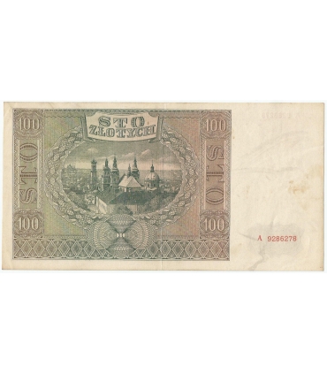 Banknot 100 złotych 1941 stan 3, Ser. A