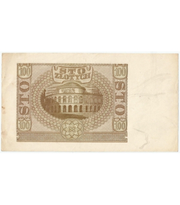 Banknot 100 złotych 1940 stan 3, Ser. D