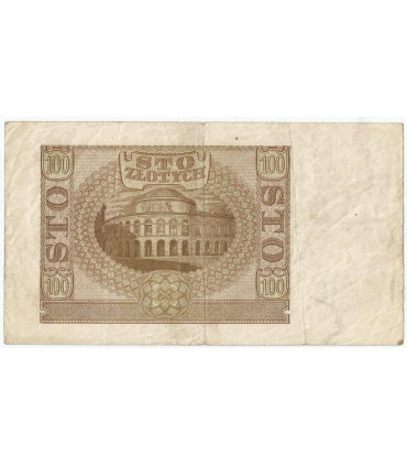 Banknot 100 złotych 1940 stan 4+, Ser. D