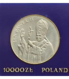 10.000 zł Jan Paweł 2, 1987, kolekcjonerska w kapslu