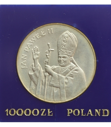 10.000 zł Jan Paweł 2, 1987, kolekcjonerska w kapslu