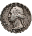 USA ¼ dolara (quarter, 25 centów), 1954 ćwierćdolarówka Waszyngton, srebro Ag900