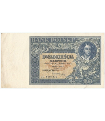 20 złotych 1931, seria D.K., stan 3