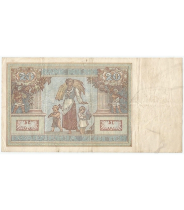 20 złotych 1931, AŁ., stan 3+, rzadka seria