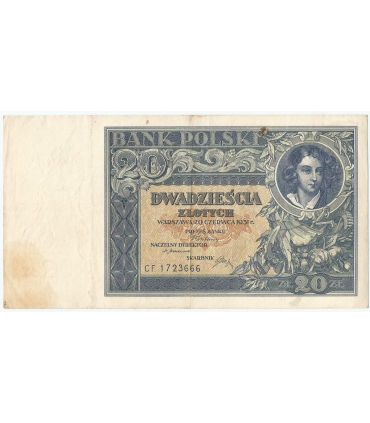 20 złotych 1931, CF., stan 3+