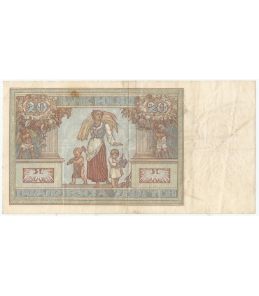 20 złotych 1931, AN., stan 3+, rzadka odmiana