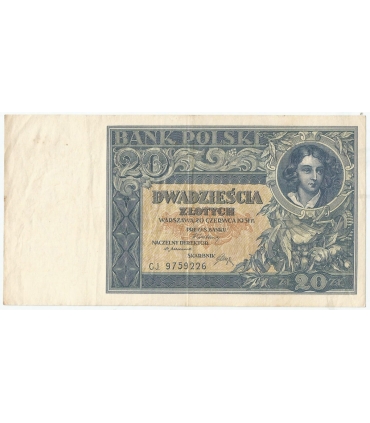 20 złotych 1931, CJ., stan 3+