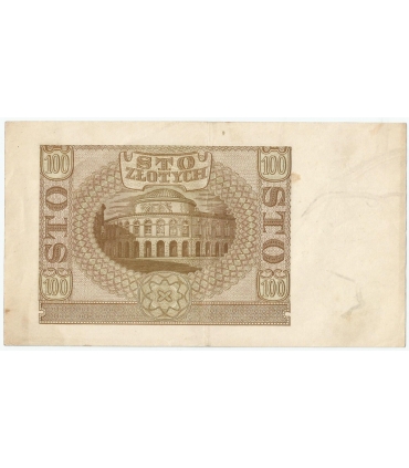 Banknot 100 złotych 1940 stan 3, Ser. D