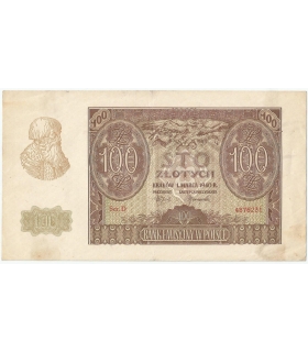 Banknot 100 złotych 1940 stan 3, Ser. D