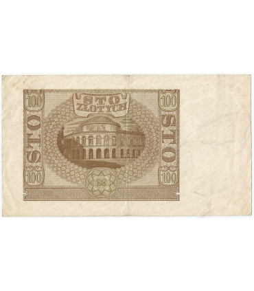 Banknot 100 złotych 1940 stan 3/3-, Ser. D