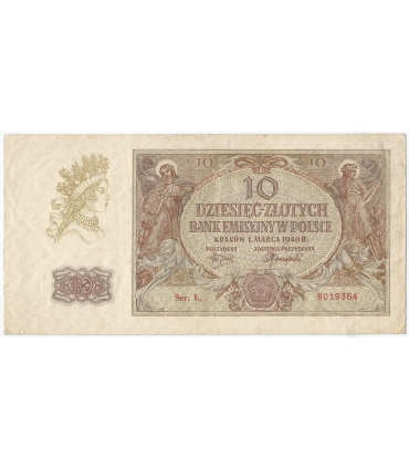 10 złotych 1940, Seria L. stan 3