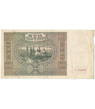 Banknot 100 złotych 1941 stan 3, Ser. A