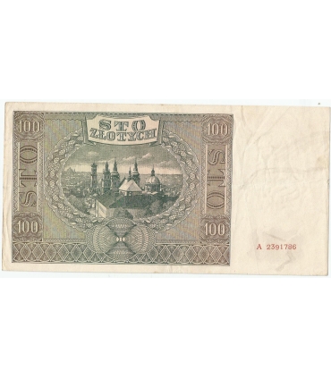 Banknot 100 złotych 1941 stan 3, Ser. A