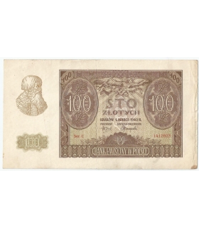 Banknot 100 złotych 1940 stan 3-, Ser. C