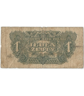 1 złoty 1944, w klauzuli OBOWIĄZKOWYM, seria AA, st. 5