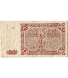 100 złotych 1947, Ser. F, stan 3-/4+, rzadka seria