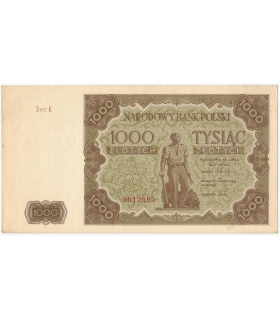 1000 zł, 1947, stan 2, seria K