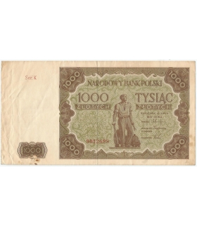 1000 zł, 1947, stan 2, seria K