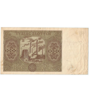 1000 zł, 1947, stan 2, seria K