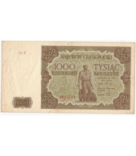 1000 zł, 1947, stan 3, seria K