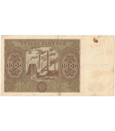 1000 zł, 1947, stan 2, seria K