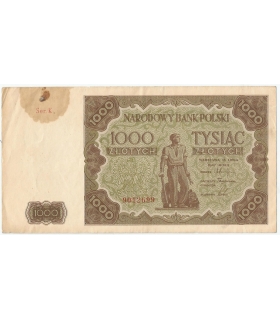 1000 zł, 1947, stan 2, seria K