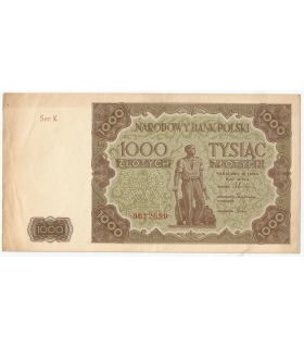1000 zł, 1947, stan 3, seria K