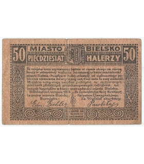 Bielsko / Bielitz – 50 halerzy 1919, st. 4