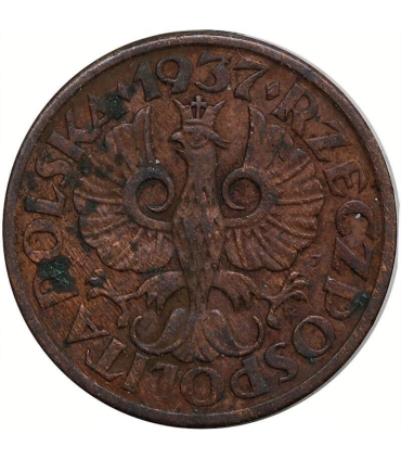 1 grosz, 1937, stan 3+
