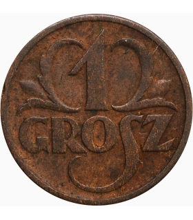 1 grosz, 1937, stan 3+