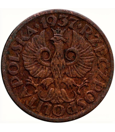 1 grosz, 1937, stan 3+