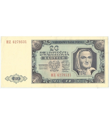 20 zł 1948, seria HZ stan 2-