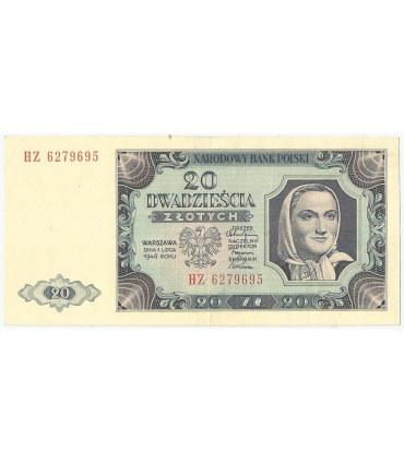 20 zł 1948, seria HZ stan 2-