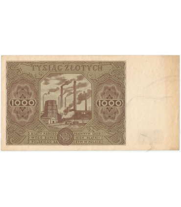 1000 zł, 1947, stan 2/2+, seria K