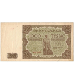 1000 zł, 1947, stan 2, seria K