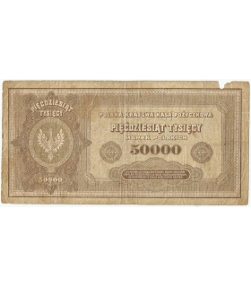 50000 marek polskich 1922, seria S, stan 4+