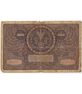 1000 marek polskich 1919, I seria BU, stan 4-