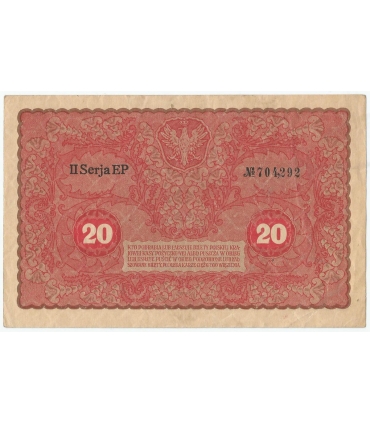 20 marek polskich (PKKP) 1919, stan 2-, II serja EP