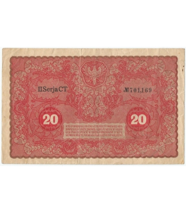 20 marek polskich (PKKP) 1919, stan 3, II serja CT
