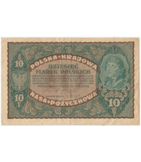 10 marek polskich, rok 1919, stan 3, II Seria EM