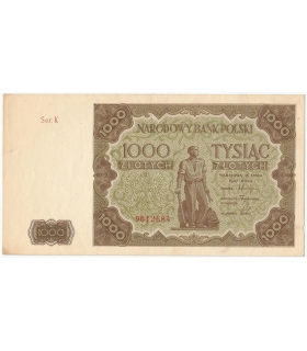 1000 zł, 1947, stan 3+, seria K