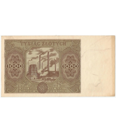 1000 zł, 1947, stan 3+, seria K