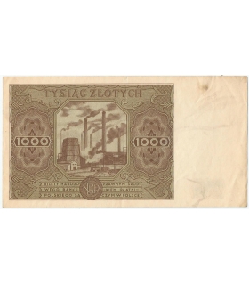 1000 zł, 1947, stan 2, seria K