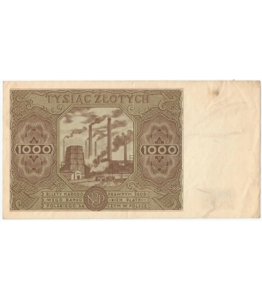 1000 zł, 1947, stan 2, seria K