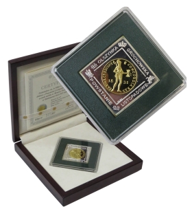 Klipa Powstanie Listopadowe 1831, srebro Ag925, certyfikat, Etui