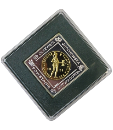 Klipa Powstanie Listopadowe 1831, srebro Ag925, certyfikat, Etui