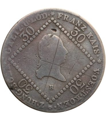 30 krajcarów, 1807, stan 4-