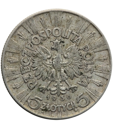 5 złotych Piłsudski 1936, stan 3