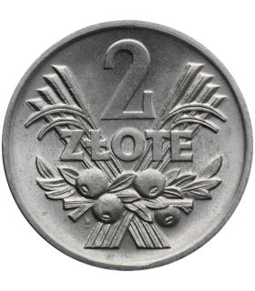 2 zł Jagody, 1973, stan 1, piękny połysk z rolki